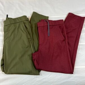 Bonobos Green and Red Jogger Pants Set Size Large Regular